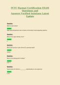 FCTC Hazmat Certification EXAM Questions and Answers Verified Solutions Latest Update 2
