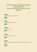 FCTC Hazmat Certification EXAM Questions and Answers Verified Solutions Latest Update 3