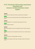 FCTC Mechanical Reasoning Assessment Questions and Answers Verified Solutions Latest Update