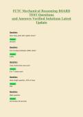 FCTC Mechanical Reasoning BOARD TEST Questions and Answers Verified Solutions Latest Update