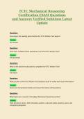 FCTC Mechanical Reasoning&NewLine;Certification EXAM Questions&NewLine;and Answers Verified Solutions Latest&NewLine;Update