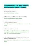 TFM10 EXAM PREP TEST BANK VERIFIED&NewLine;QUESTIONS AND CORRECT ANSWERS&NewLine;