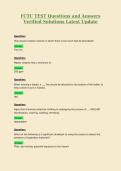 FCTC TEST Questions and Answers Verified Solutions Latest Update 5