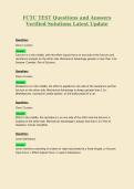 FCTC TEST Questions and Answers Verified Solutions Latest Update
