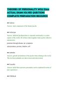 THEORIES OF PERSONALITY WGU D564&NewLine;ACTUAL EXAM SOLVED QUESTIONS&NewLine;COMPLETE PREPARATION RESOURCE