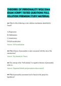 THEORIES OF PERSONALITY WGU D564&NewLine;EXAM SCRIPT TESTED QUESTIONS FULL&NewLine;SOLUTION PREMIUM STUDY MATERIAL&NewLine;