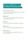 TPC ELECTRICITY AND MAGNETISM&NewLine;ACTUAL EXAM SOLVED QUESTIONS&NewLine;COMPLETE PREPARATION RESOURCE&NewLine;
