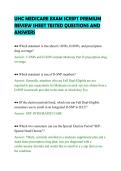 UHC MEDICARE EXAM SCRIPT PREMIUM&NewLine;REVIEW SHEET TESTED QUESTIONS AND&NewLine;ANSWERS&NewLine;