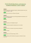 FCLE EXAM Questions and Answers Verified Solutions Latest Update 8