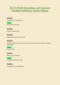 FCLE EXAM Questions and Answers Verified Solutions Latest Update 12