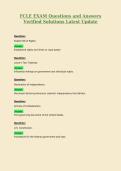 FCLE EXAM Questions and Answers Verified Solutions Latest Update 13