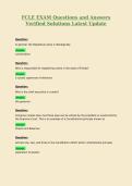 FCLE EXAM Questions and Answers Verified Solutions Latest Update 14