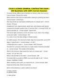 CSLB B License General Contractor Exam 330 Questions and Correct Answers 2026&sol;2027&NewLine;