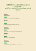 FCLE Florida CIVIC Literacy Exam Questions and Answers Verified Solutions Latest Update