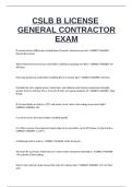 CSLB B License General Contractor Exam 330 Questions and Correct Answers 2026&sol;2027