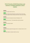FCLE Practice EXAM Questions and Answers Verified Solutions Latest Update 2