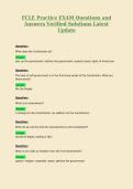 FCLE Practice EXAM Questions and Answers Verified Solutions Latest Update
