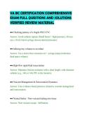 VA BC CERTIFICATION COMPREHENSIVE&NewLine;EXAM FULL QUESTIONS AND SOLUTIONS&NewLine;VERIFIED REVIEW MATERIAL