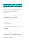 WASTE WATER ACTUAL TEST PAPER&NewLine;SOLVED QUESTIONS FULL SOLUTION&NewLine;