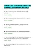 WDO ACTUAL EXAM SOLVED QUESTIONS&NewLine;COMPLETE PREPARATION RESOURCE&NewLine;