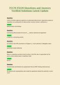 FCCM EXAM Questions and Answers Verified Solutions Latest Update 2