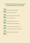 FCCM EXAM Questions and Answers Verified Solutions Latest Update 4