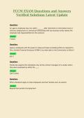 FCCM EXAM Questions and Answers Verified Solutions Latest Update
