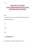 WGU D076 OA EXAM&NewLine;2026&vert;COMPREHENSIVE Q&A FOR&NewLine;CERTIFICATION SUCCESS