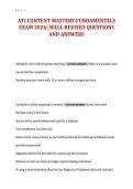 ATI CONTENT MASTERY FUNDAMENTALS&NewLine;EXAM 2026&vert; WELL REVISED QUESTIONS&NewLine;AND ANSWERS