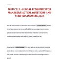WGU C211 - GLOBAL ECONOMICS FOR&NewLine;MANAGERS &vert;ACTUAL QUESTIONS AND&NewLine;VERIFIED ANSWERS 2026