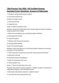 CNA Practice Test 2026&colon; 100 Certified Nursing Assistant Exam Questions&comma; Answers & Rationales