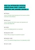 WGU C165 INTEGRATED PHYSICAL&NewLine;SCIENCE EXAM SCRIPT COMPLETE&NewLine;QUESTIONS AND ANSWERS GRADED A&plus;