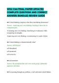WGU C168 FINAL PAPER UPDATED&NewLine;COMPLETE QUESTIONS AND CORRECT&NewLine;ANSWERS BUNDLED REVIEW GUIDE&NewLine;