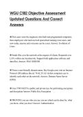 WGU C182 Objective Assessment&NewLine;Updated Questions And Correct&NewLine;Answers&NewLine;