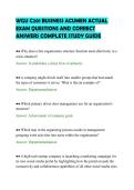 WGU C201 BUSINESS ACUMEN ACTUAL&NewLine;EXAM QUESTIONS AND CORRECT&NewLine;ANSWERS COMPLETE STUDY GUIDE