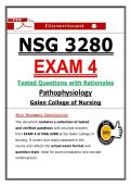 NSG 3280 Exam 4 &ndash; Pathophysiology &lpar;2026&sol;2027&rpar; Actual Questions & Answers to Pass the Exam &lpar;100&percnt; Verified&rpar;