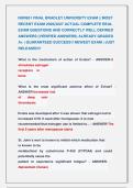 NUR651 FINAL BRADLEY UNIVERSITY EXAM &vert;&vert; MOST &NewLine;RECENT EXAM 2026&vert;2027 ACTUAL COMPLETE REAL &NewLine;EXAM QUESTIONS AND CORRECTLY WELL DEFINED &NewLine;ANSWERS &lpar;VERIFIED ANSWERS&rpar; ALREADY GRADED &NewLine;A&plus; &vert; GUARANTEED SUCCESS&excl;&excl; NEWEST EXAM &vert; JUST &NewLine;RELEASED&excl;&excl;