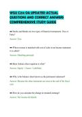 WGU C214 OA UPDATED ACTUAL&NewLine;QUESTIONS AND CORRECT ANSWERS&NewLine;COMPREHENSIVE STUDY GUIDE&NewLine;