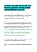 WGU C785 BIOCHEMISTRY EXAM SCRIPT&NewLine;VERIFIED QUESTIONS AND SOLUTIONS&NewLine;COMPLETE REVIEW MATERIAL