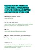 WGU C854 NURSING INFORMATICS&NewLine;CAPSTONE FINAL PAPER UPDATED&NewLine;COMPLETE QUESTIONS AND CORRECT&NewLine;ANSWERS BUNDLED REVIEW GUIDE&NewLine;