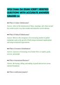 WGU D080 OA EXAM SCRIPT VERIFIED&NewLine;QUESTIONS WITH ACCURATE ANSWERS&NewLine;GRADED A&plus;&NewLine;