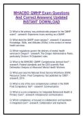 MHACBO QMHP Exam Questions And Correct Answers&vert; Updated  INSTANT DOWNLOAD