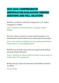 WGU D096 COMPREHENSIVE&NewLine;CERTIFICATION EVALUATION VERIFIED&NewLine;QUESTIONS AND FULL SOLUTIONS&NewLine;
