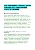 WGU D096 EXAMS SET COMPLETE SOLVED&NewLine;QUESTIONS AND CORRECT ANSWERS&NewLine;CERTIFICATION REVIEW&NewLine;