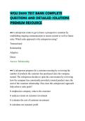 WGU D099 TEST BANK COMPLETE&NewLine;QUESTIONS AND DETAILED SOLUTIONS&NewLine;PREMIUM RESOURCE&NewLine;