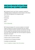 WGU D099 UPDATED ACTUAL EXAM&NewLine;QUESTIONS AND CORRECT ANSWERS