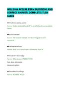 WGU D184 ACTUAL EXAM QUESTIONS AND&NewLine;CORRECT ANSWERS COMPLETE STUDY&NewLine;GUIDE&NewLine;