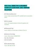 WGU D184 OBJECTIVE ASSESSMENT&NewLine;COMPLETE QUESTIONS AND VERIFIED&NewLine;SOLUTIONS&NewLine;