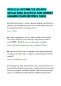 WGU D220 INFORMATICS UPDATED&NewLine;ACTUAL EXAM QUESTIONS AND CORRECT&NewLine;ANSWERS COMPLETE STUDY GUIDE&NewLine;