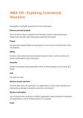 AINS 103 - Exploring Commercial &NewLine;Insurance Questions and Answers &vert; 2026-27 Update &vert; 100&percnt; Correct&period;